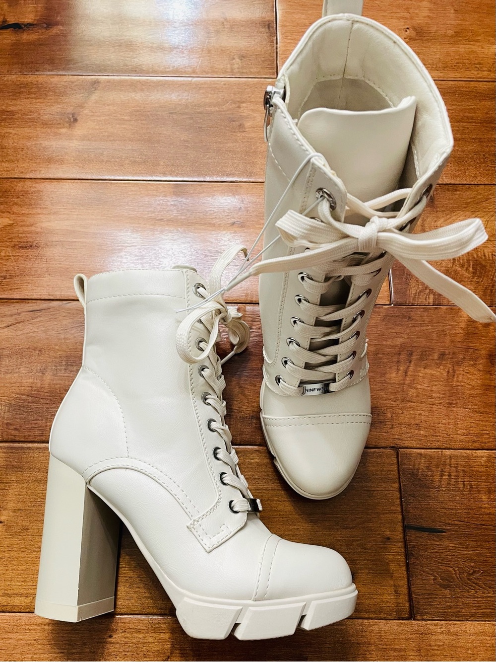 Nine West Lace Up Heel Boots